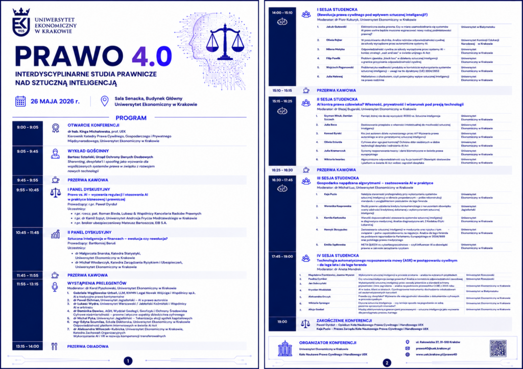 Program konferencji Prawo 4.0
