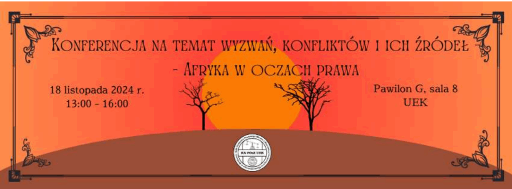 Plakat konferencji, na nim tytuł i data wydarzenia