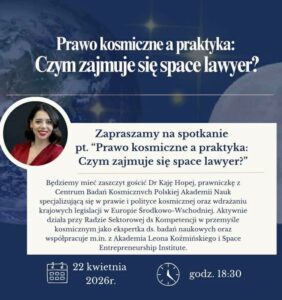 tekst zaproszenia oraz zdjęcie prelegentki: młodej, uśmiechniętej kobiety