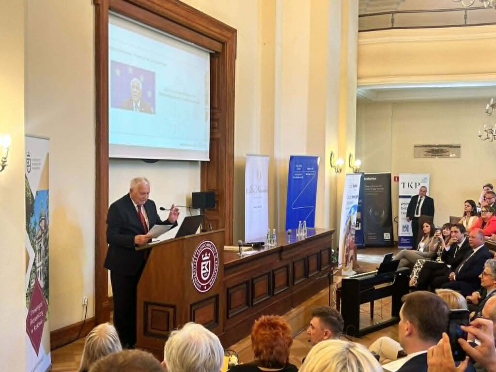 przemawia były prezydent Czech Vaclav Klaus