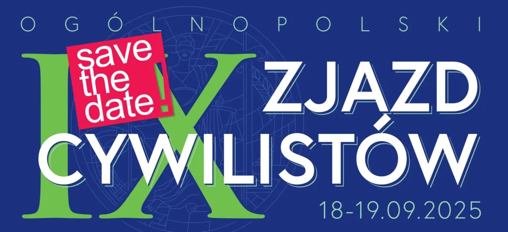 Grafika reklamująca IX Zjazd Cywilistów