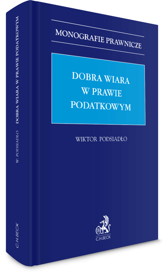 granatowa książka, białe litery na okładce