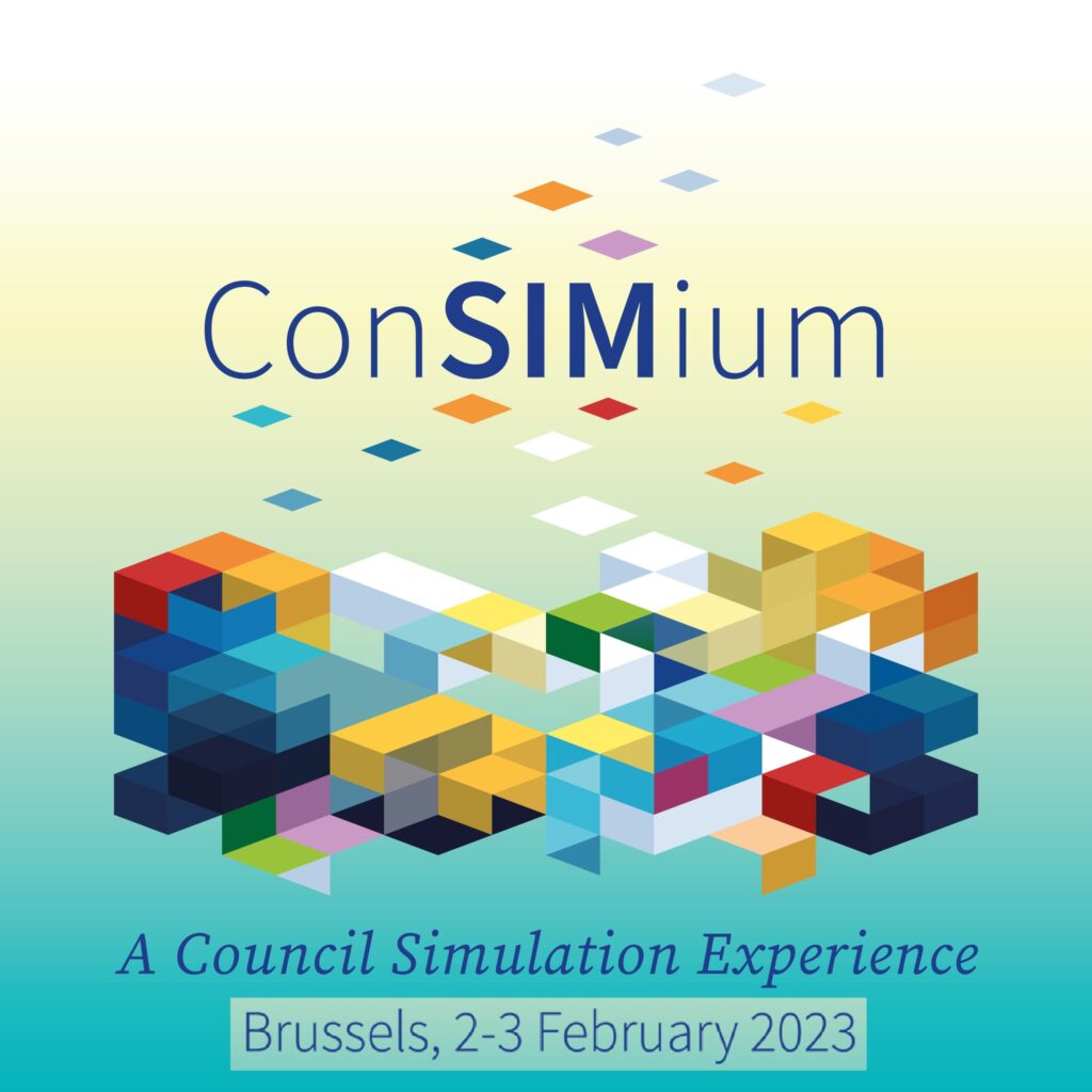 Plakat z logo Consimium